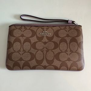 Coach Purple and Brown Wristlet